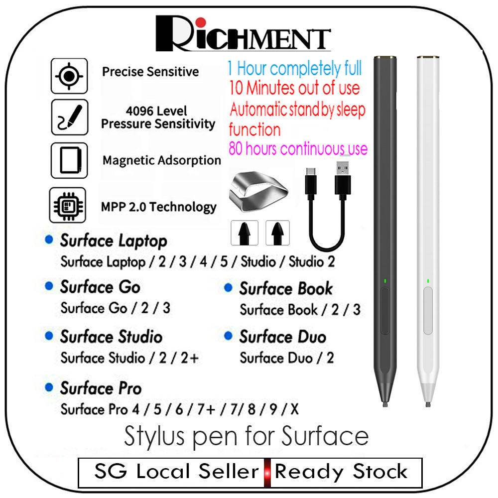 ผู้ขายSGStylus ปากกา S สําหรับ Surface pro 12/ 11/10/ 9/x/8/7/6Surface Duo 2 Go 2/3 studio 2 + Surfa
