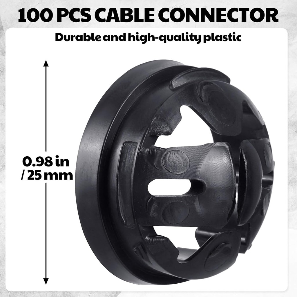 100 ชิ้น Non Metallic ปุ่ม Push-in Cable Connector Bulk Nm Knockouts ไฟฟ้า Conduit ไนลอนแรงดันไฟฟ้าส