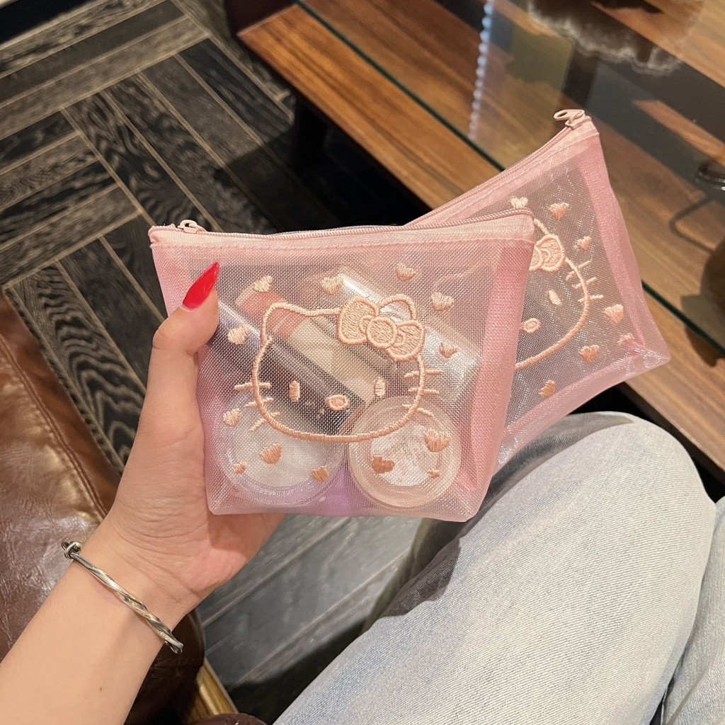ใหม่น่ารัก อิน การจัดเก็บแต่งหน้าเดินทางแบบพกพาผ้ากอซสี่เหลี่ยมเย็บปักถักร้อยการจัดเก็บที่มีมูลค่าสูงลิปสติกกระเป๋าใส่เหรียญ