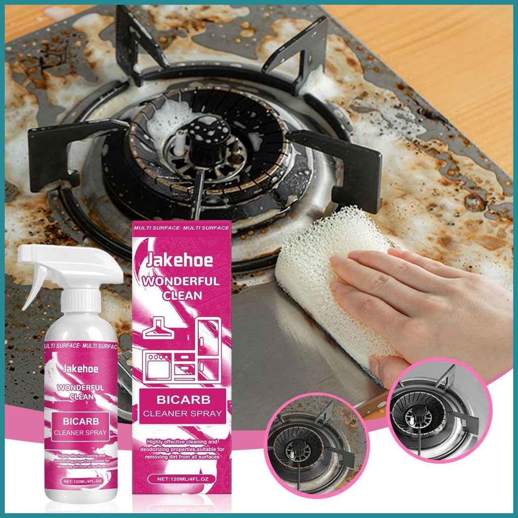 ทําความสะอาดห้องครัวขจัดคราบ 120ml Grease Remover ทําความสะอาดห้องครัวสําหรับกระเบื้องเตาอบย่างพื้นอ