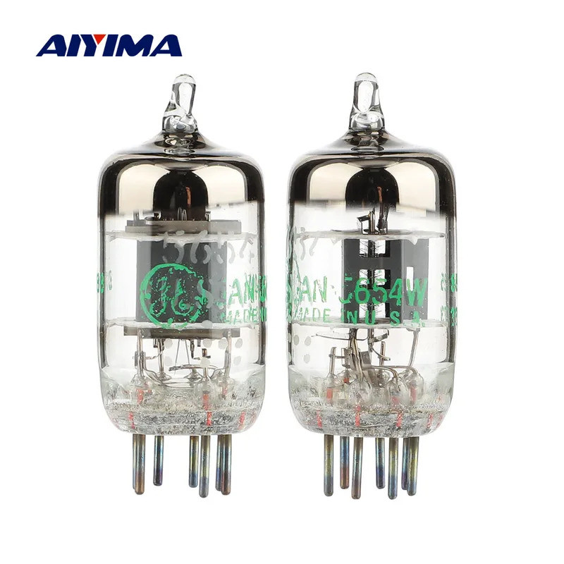AIYIMA 2PCS GE 5654W GE5654 สูญญากาศวาล์วสูญญากาศอิเล็กทรอนิกส์หลอดอัพเกรดสําหรับ 6J1 6m1 6AK5 6J1P 