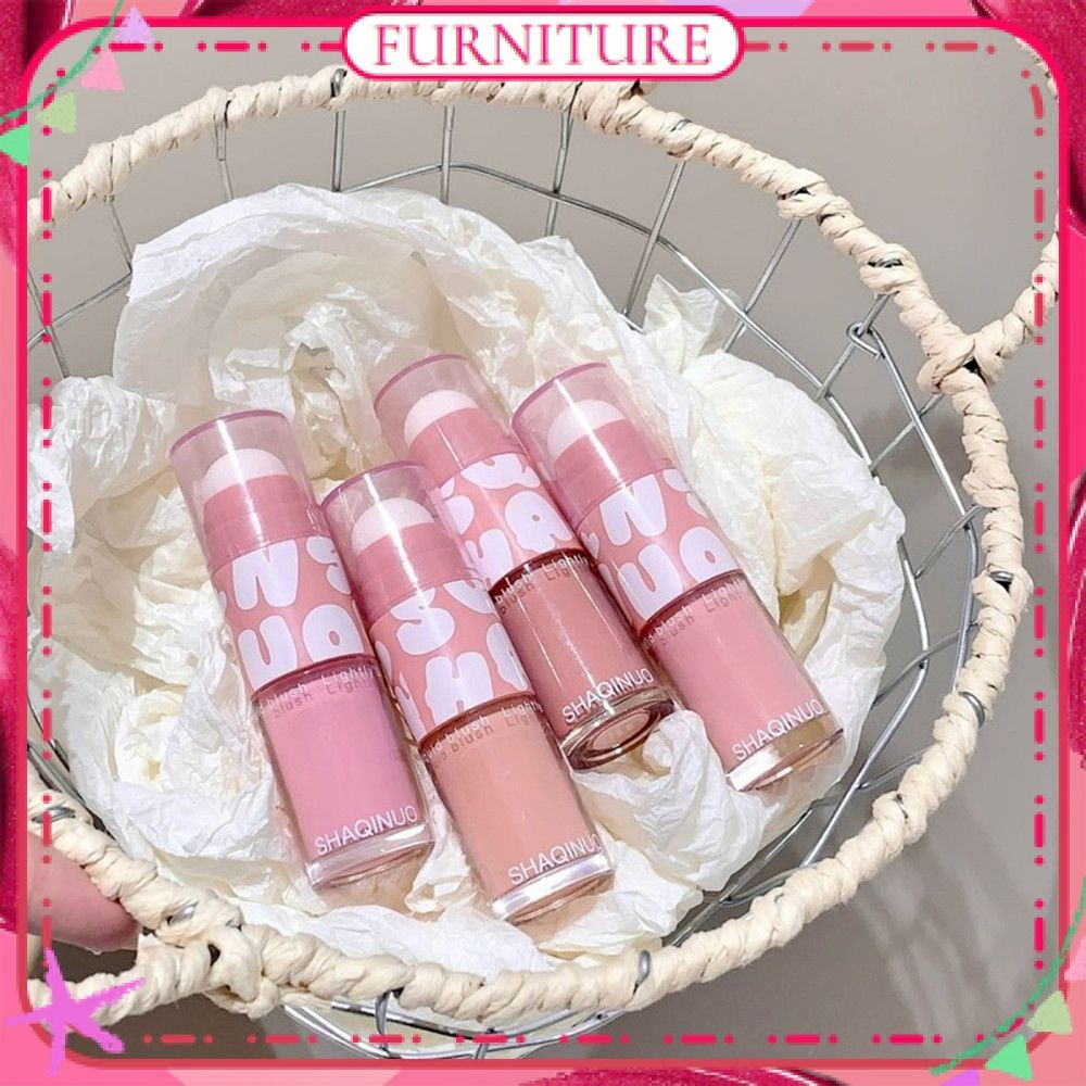 ♕ SHAQINUO บลัชออนเนื้อลิควิด บลัชออนเนื้อบางเบา สูตรอ่อนโยน บลัชออนสองหัว บลัชออนควบคุมความมัน บลัช