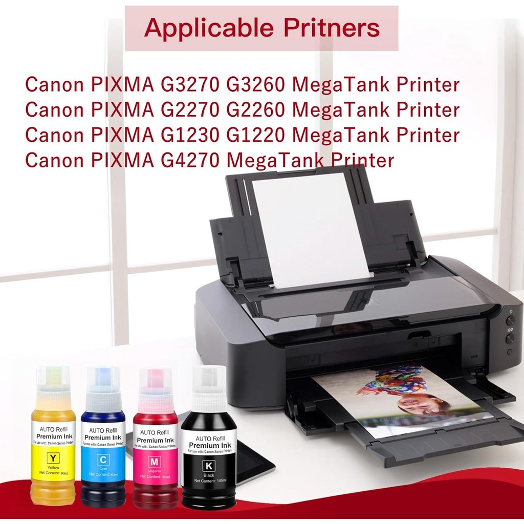 GI-21 G3260 G3270 ขวดหมึก Canon 21 ขวดเติมหมึกชุดสําหรับ Canon Pixma G3270 G3260 G4270 G2260 G1220 G