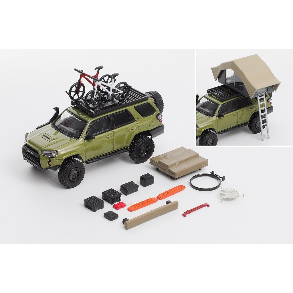 GCD 1:64 Toyota 4Runner TRD PRO Overland with accessories Green KS-080-535