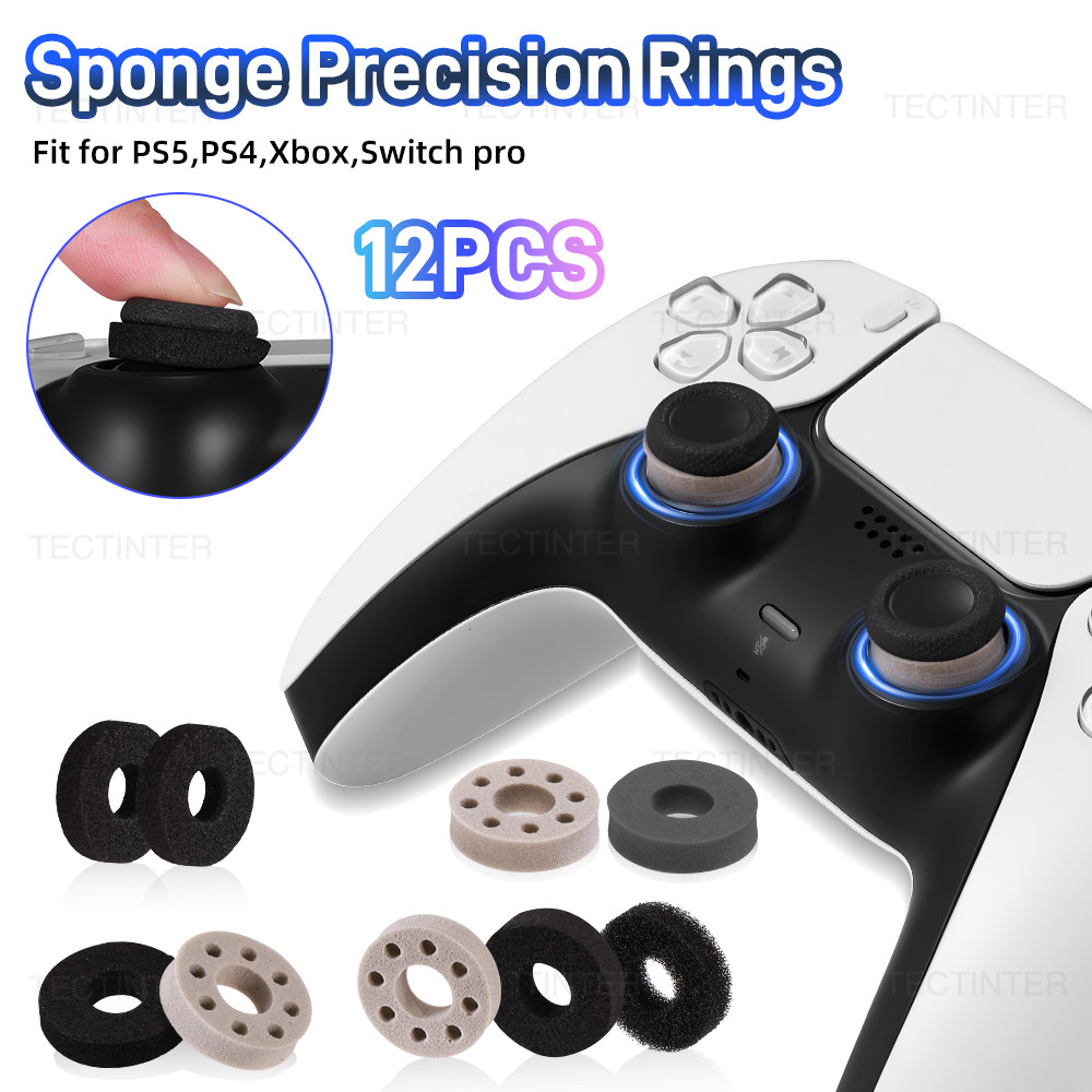 12 ชิ้น/เซ็ต Precision เป้าหมายแหวนสําหรับ PS5/PS4/สวิทช์ PRO/Xbox เกม Controller Gamepad Aim Assist แหวน Motion Control แหวนฟองน้ํา