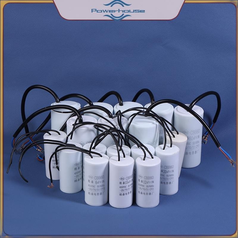 POWER 1 ชิ้น CBB60 มอเตอร์ Run Capacitors 450VAC เริ่มต้นตัวเก็บประจุ 5% สําหรับเครื่องซักผ้า 450V 4