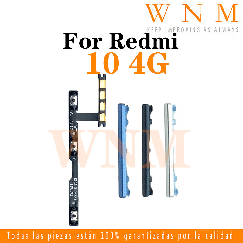 สําหรับ Redmi 10 4G ปุ่ม flex เปิด/ปิดปุ่มสวิทช์ด้านข้าง Key Volume Up Down Flex สายโทรศัพท์มือถือ Part