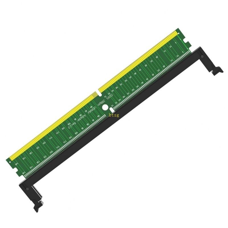 Btsg DDR5 DIMM 288Pin to SO DDR5 Slot Adapter การ์ดป้องกันทดสอบพร้อมสลักสั้น