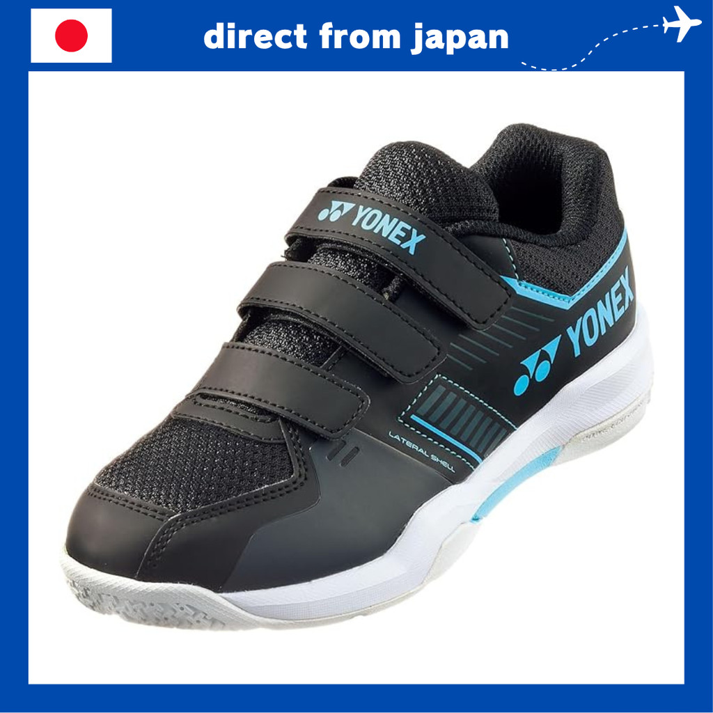 Yonex Power Cushion Strider Flow J Kids’ Badminton Shoes – Black/Blue