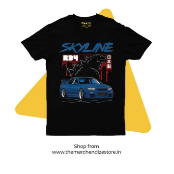 Skyline Gtr Baju เสื้อยืดไมโครไฟเบอร์