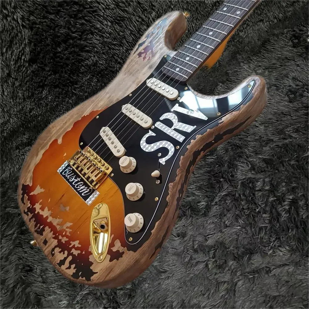 [NEW] ขายร้อนคุณภาพดี Heavy Relic Srv กีตาร์, 3ts Sunset , Alder Body , คอเมเปิ้ล , Sss Pickup