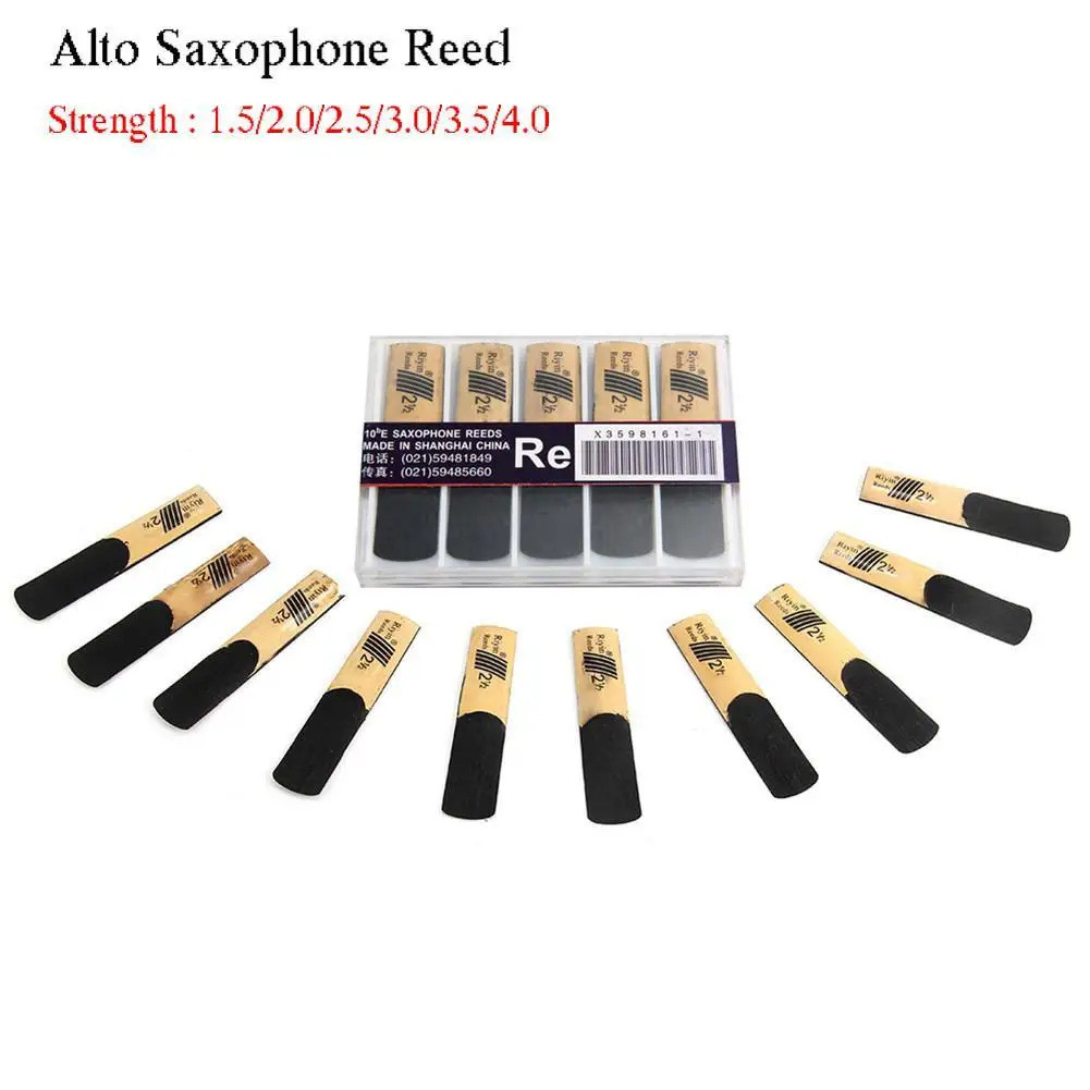 10pcs แซ็กโซโฟน Reed ชุด Strength 1.5/2.0/2.5/3.0/3.5/4.0 สําหรับ Alto Sax Reed Dropship