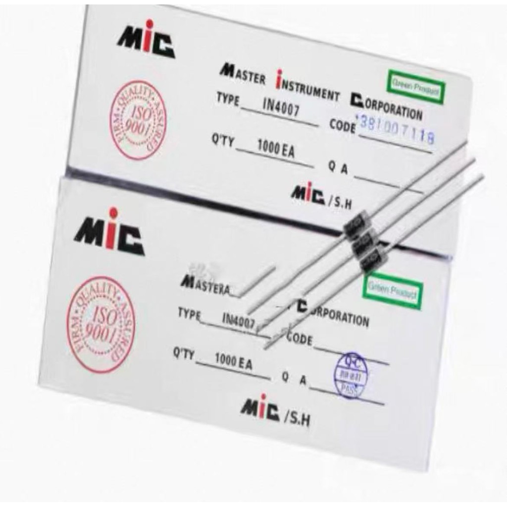 1000PCS 1N4001/1N4002/1N4003/1N4004/1N4005/1N4006/1N4007 4007 1A 1000V DO-41 คุณภาพสูง Rectifier Dio