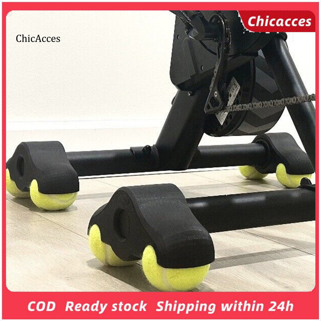 <ChicAcces> จักรยานออกกําลังกายในร่มฟุตแผ่นป้องกันพื้นกันลื่นจักรยานขี่จักรยานในร่มแผ่นเท้าพร้อมลูกเ