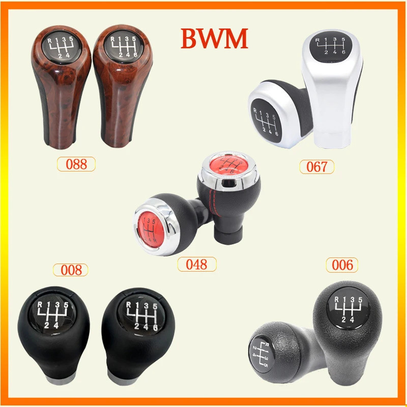 5 6 เกียร์เกียร์ Shift Stick Knob สําหรับ BMW 1 3 5 6 Series E87 E90 E92 E36 E34 E46 E83 Z3 ฯลฯ