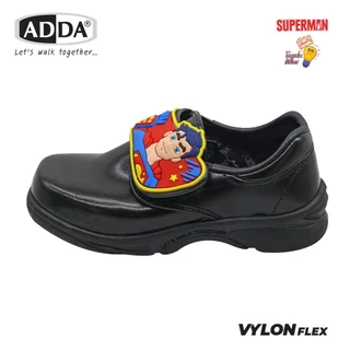 รองเท้านักเรียน ADDA รุ่น 41A25 และ 41N25 Superman ลิขสิทธิ์แท้สำหรับเด็กชาย มีไฟกระพริบ เบอร์ 25-35