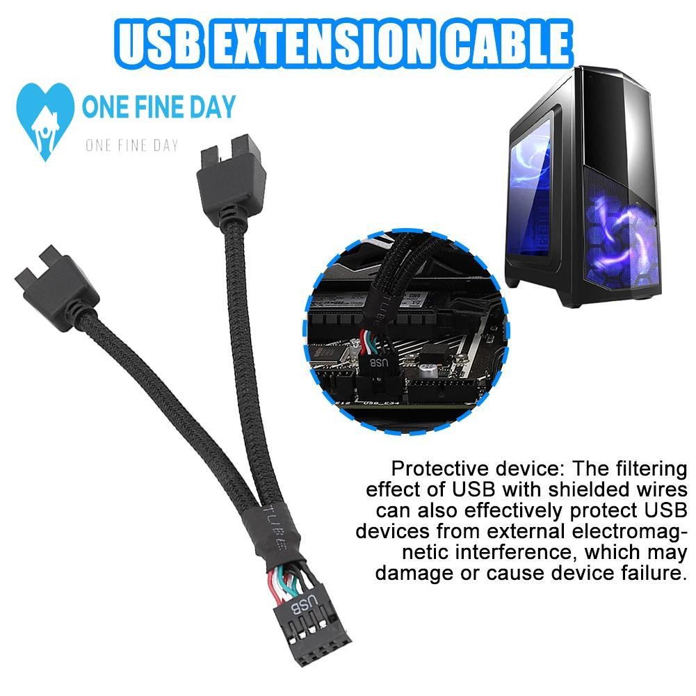 เมนบอร์ด Usb2.0 9-pin To Dual 9-pin One-to-two 9pin 9usb ถึง Dual Pin P5r6