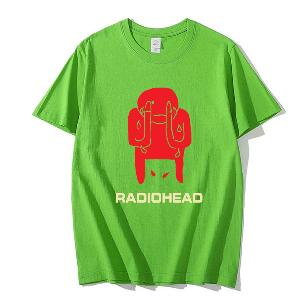 COD Radiohead Amnesiac เสื้อยืดวินเทจ Hip Hop Rock Ba VQUO