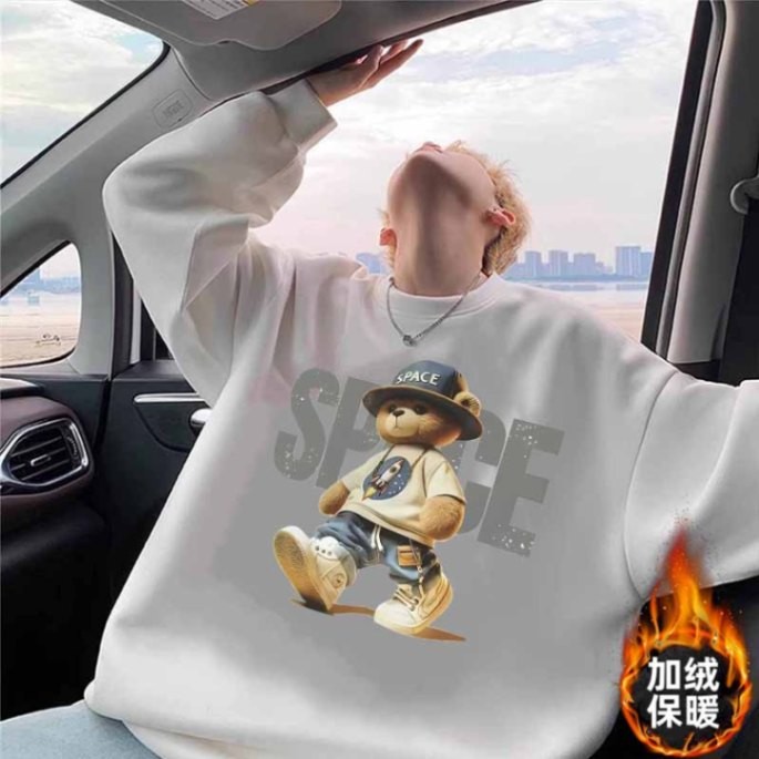 23แขนยาวคู่การออกแบบความรู้สึกCODเสื้อกันหนาวด้านบน2025สบายๆรอบคออเมริกันหลวมอินเทรนด์Heavyผู้ชายใหม