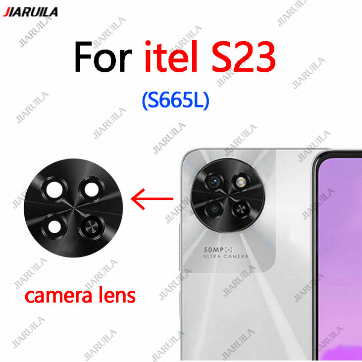 ฝาครอบเลนส์กระจกกล้องด้านหลังสําหรับ Itel S23 S665L เปลี่ยนด้วยสติกเกอร์กาว