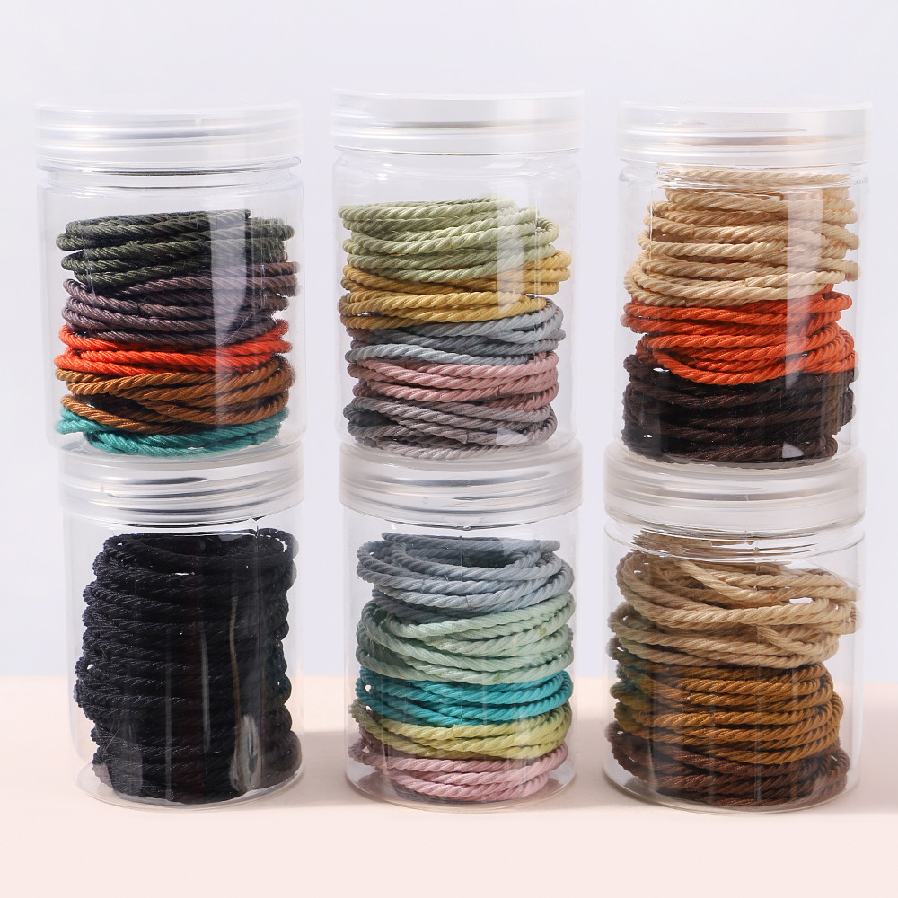 50pcs อุปกรณ์จัดแต่งทรงผม ยางยืดหยุ่นสำหรับทำหางม้า ขนาด 3.8 เซนติเมตร