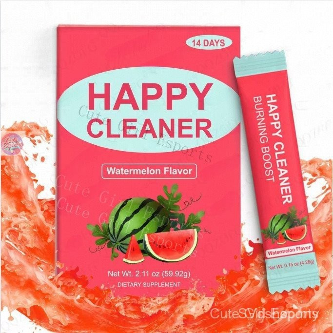 Happy Cleaner-Probiotic Watermelon Berry Powder, Prebiotic & Probiotic Powder, Organic Fiber, ไม่มีน