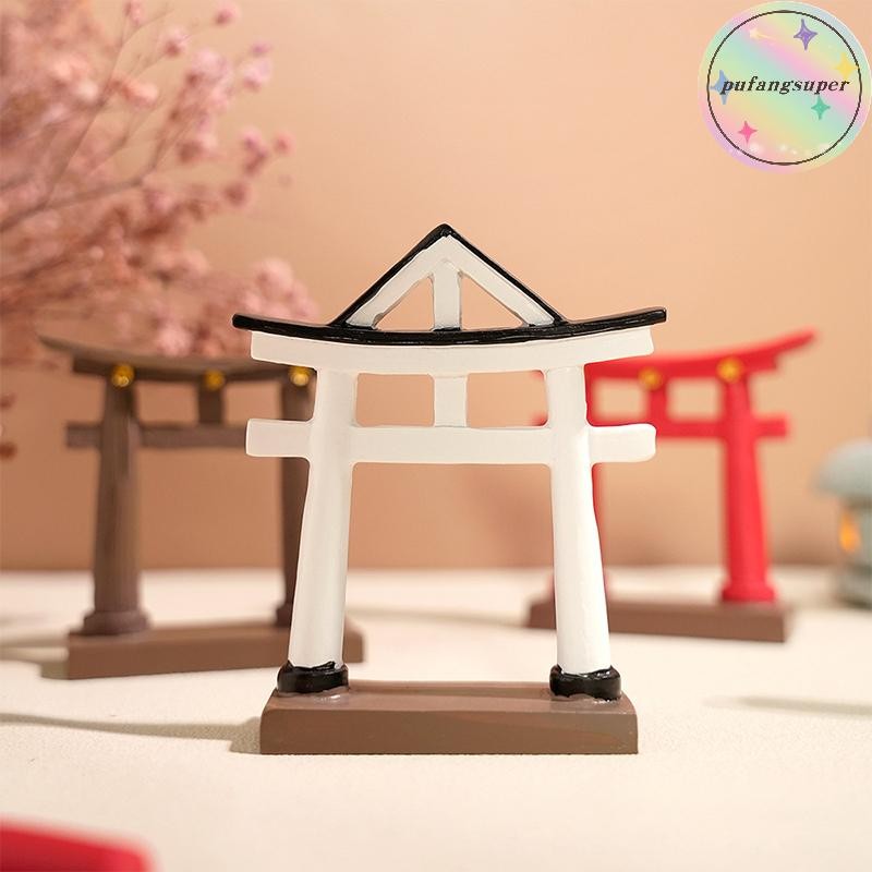 Pufangsuper Miniature Torii Gate ญี่ปุ่น Shinto Temple Garden เอเชียสถาปัตยกรรมรุ่นบอนไซ Zen Garden 
