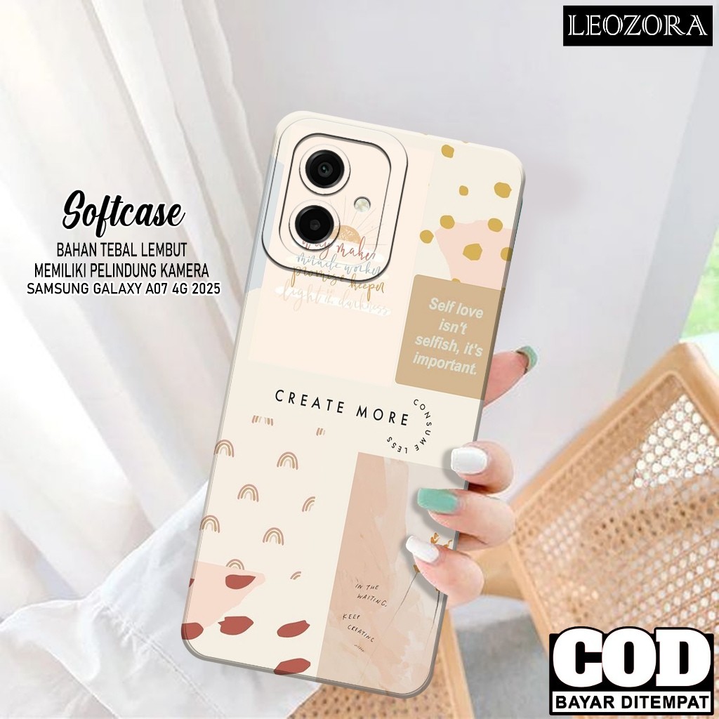 HP Samsung Galaxy A07 4G 2025 กรณีล่าสุด Softcase Pro กล้อง Softcase Samsung A07 4G เคสโทรศัพท์ Sams