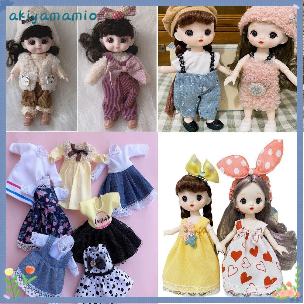 AKIYAMAMIO เสื้อผ้าตุ๊กตาแฟชั่น Obitsu 11 Ob11 สําหรับ Ob11 Gsc 16 ~ 17 ซม. ชุดตุ๊กตา