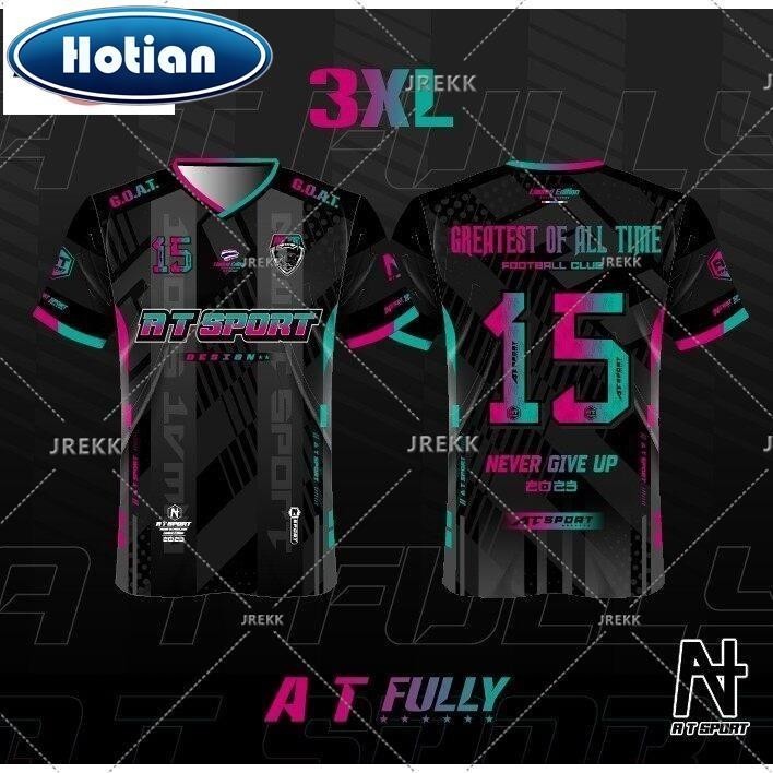 เสื้อพิมพ์ลาย U รุ่น AT SPORT จาก Fully Sports สำหรับการออกกำลังกาย สีดำ ไซส์ 10-15