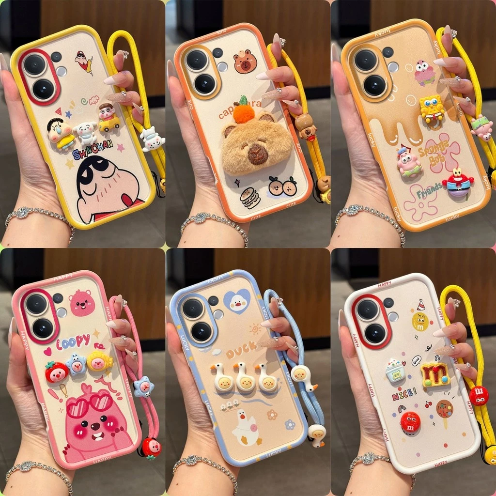 เคส VIVO V60 เคสโทรศัพท์ซิลิโคนอ่อนนุ่มตุ๊กตาการ์ตูน