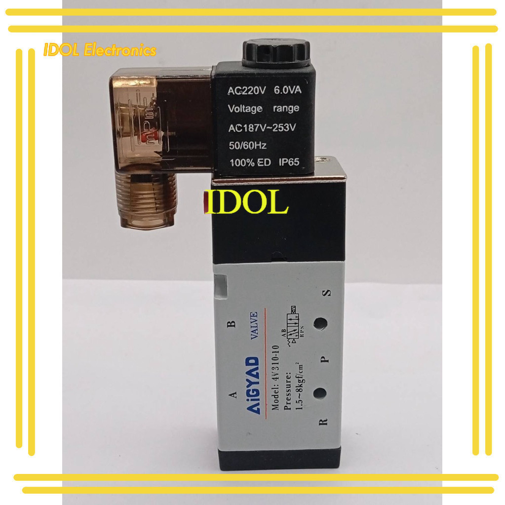 ราคาถูก! 4V310-10 12v 24v 220v วาวส์ Model: 4V310-10 Pressure: 1.5~8kgf/cm ถ่ายจากงานจริงร้านในไทย