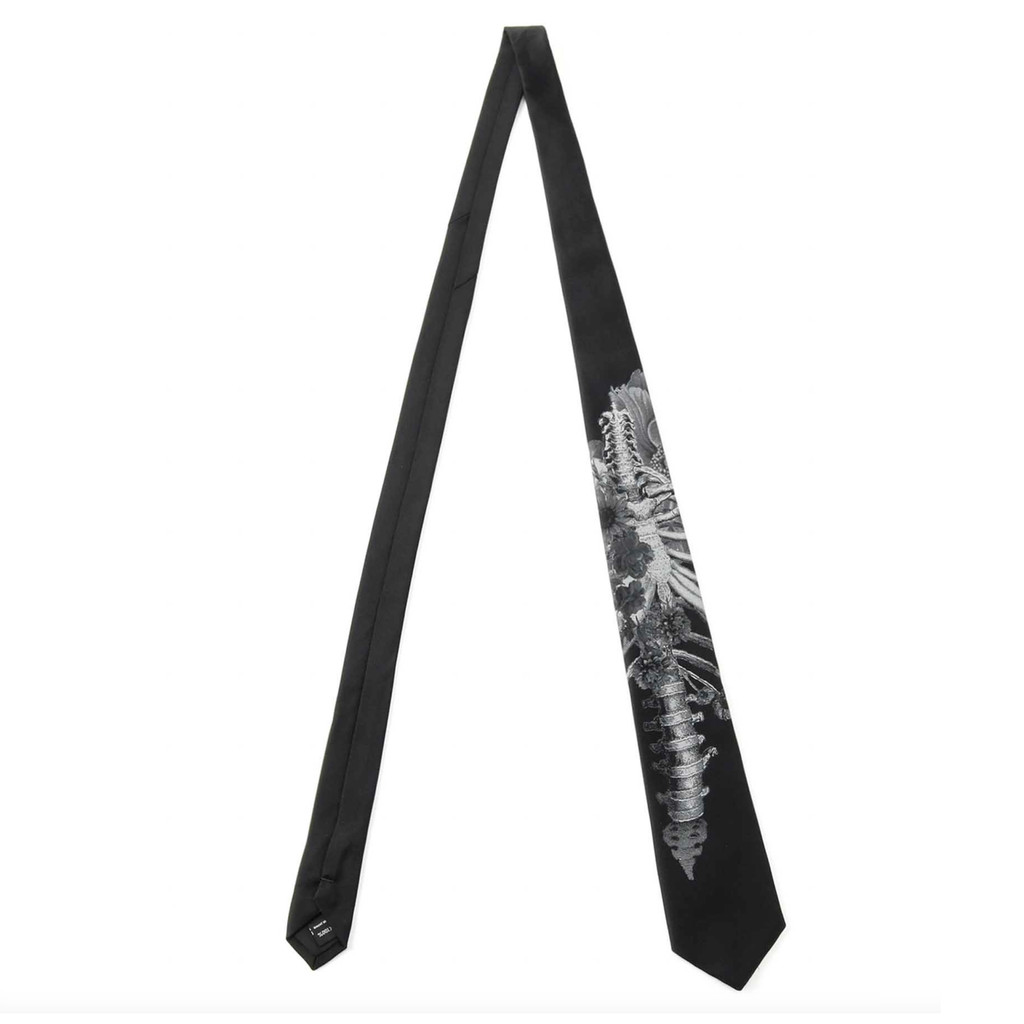 YOJI ดอกไม้และกระดูกผ้าไหม Tie สไตล์ Yamamoto สำหรับทั้งผู้ชายและผู้หญิง