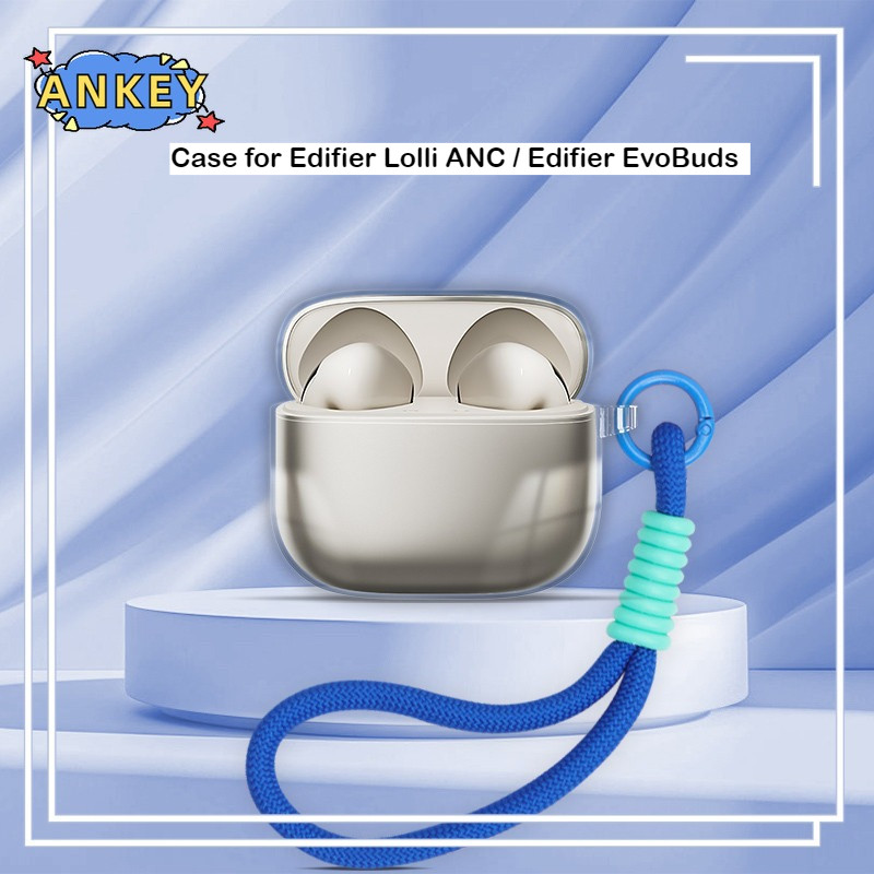 for Edifier EvoBuds Case Protective Transparent Clear TPU Covers Edifier Lolli ANC Bluetooth Earphon