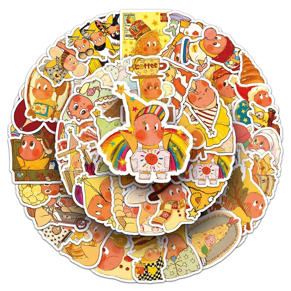 TwinkleTwinkle Star Character Stickers (50 ชิ้น) - สติ๊กเกอร์กล่องตาบอดอินเทรนด์น่ารักสําหรับคู่มือตกแต่ง & กล่องเก็บของ DIY