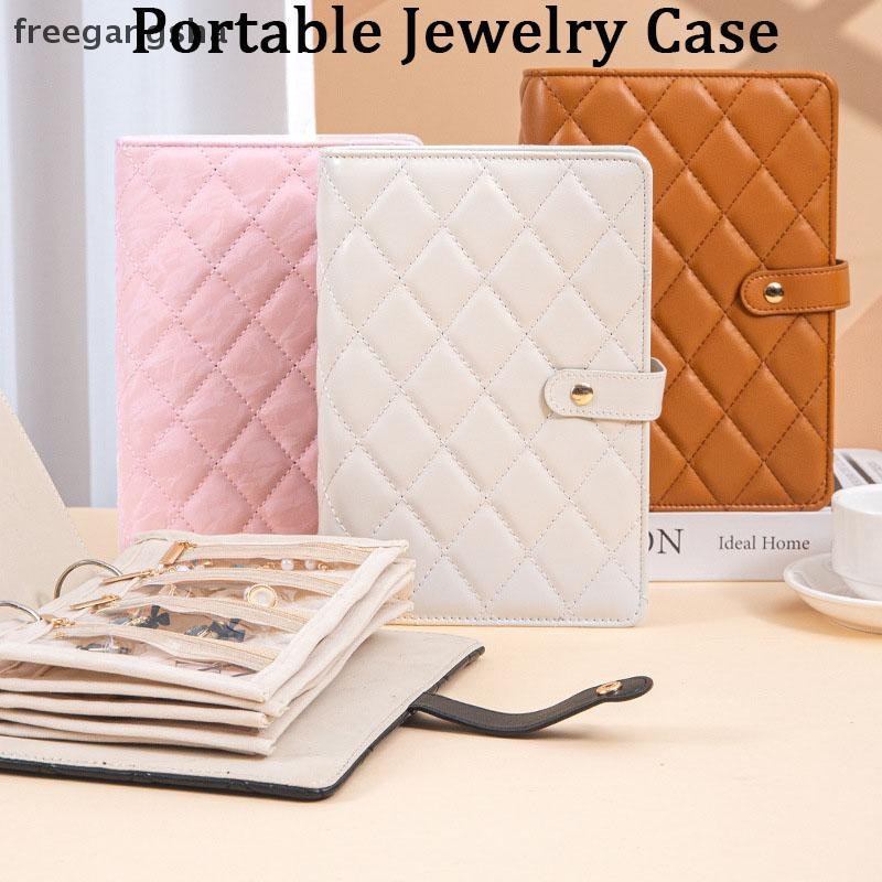 [FREG] กระเป๋าเครื่องประดับพร้อมเคสเครื่องประดับกํามะหยี่ 5 ชิ้นสมุดจัดระเบียบเครื่องประดับเดินทางแบ