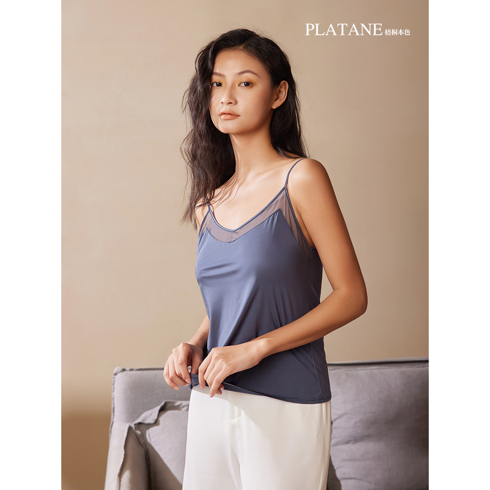 เสื้อกั๊ก Camisole สีธรรมชาติ สำหรับฤดูใบไม้ผลิและฤดูร้อน WX21103