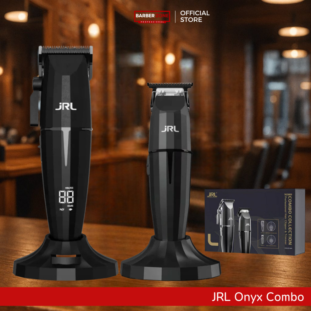 JRL Onyx Combo Set Clipper+Trimmer-ปัตตาเลี่ยนตัดผม ไร้สาย บาร์เบอร์