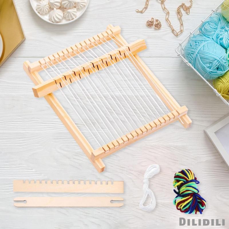 [Dilidili] Loom Kit Tapestry Loom พร้อมหวี 20.8 ซม.X 19.3 ซม.Creative DIY มินิทอผ้าเครื่องสําหรับหมว