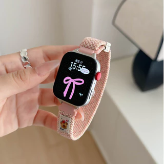 หัวเข็มขัดแม่เหล็กสายหมีน้อยสําหรับนาฬิกา Huawei Fit 5 / Fit 5 Pro / Fit 4 / 4 Pro / 3 สร้อยข้อมือยางยืดแบบปรับได้สําหรับ Huawei Watch 2 / / ใหม่เปลี่ยนสายรัดข้อมือ