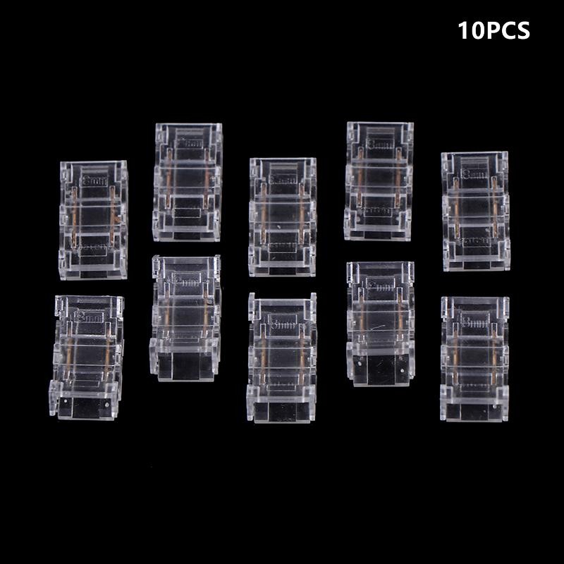 TA 10PCS 2pin 8 มม.COB LED Strip To Strip LED Connectors Strip To Wire การเชื่อมต่อ Solderless Exten