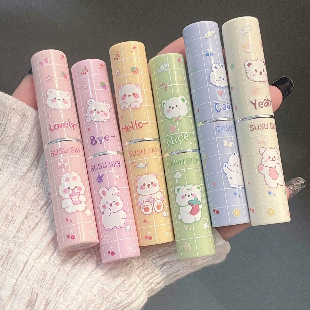SUSU SKY Cute Pet Paradise Lip Balm Moisturizing Moisturizing Complexion Lip Gloss Dudu Lip Coloured