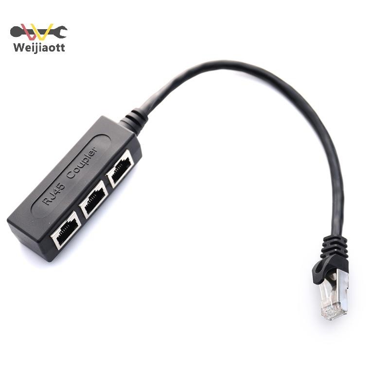 [Wjt] RJ45 Splitter LAN Ethernet Network RJ45 Connector Splitter Adapter Cable [ขายร้อน]