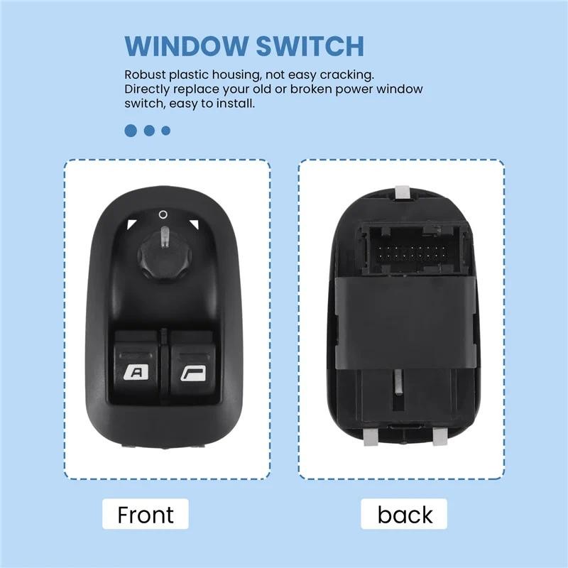 ทนทานไฟฟ้าสวิทช์หน้าต่างหลักสําหรับ 206 206 CC 206SW 306 206 Saloon 2007-2016 6554WA
