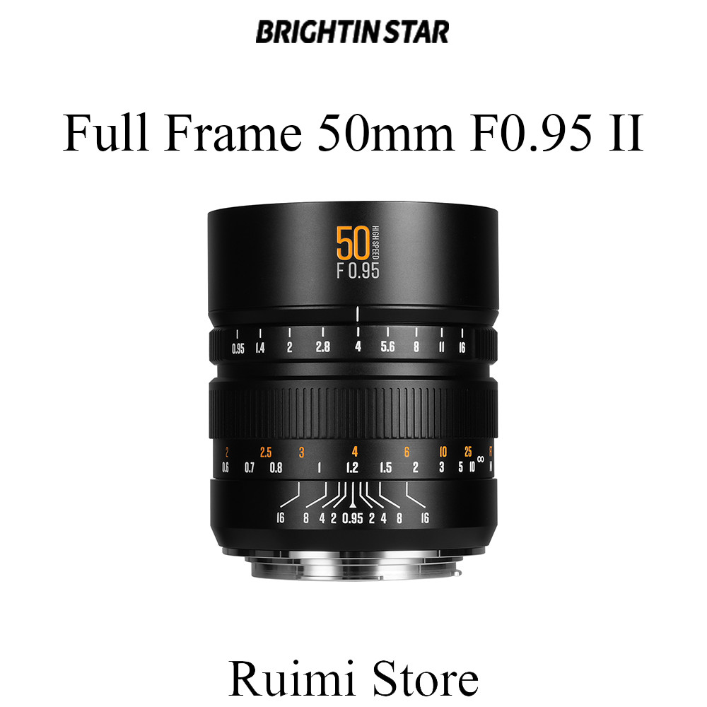 Brightin Star 50 มม. f0.95 II เลนส์โฟกัสแบบแมนนวลแบบเต็มเฟรม 50mm f0.95 II