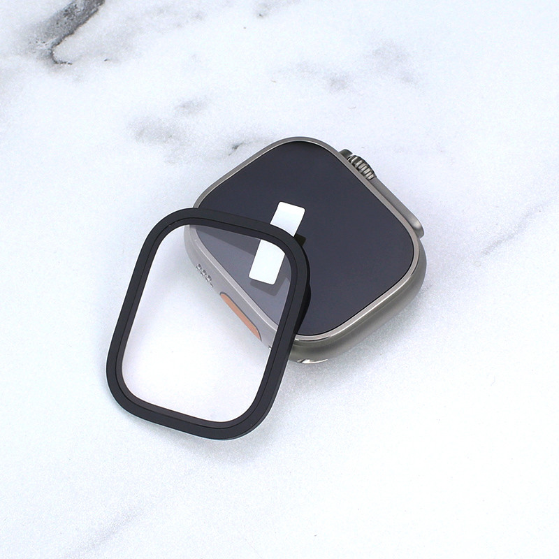 กระจกนิรภัย HD Full Film Metal Bumper Screen Protector เข้ากันได้กับ Apple Watch ultra 49 มม. - รูปที่ 6