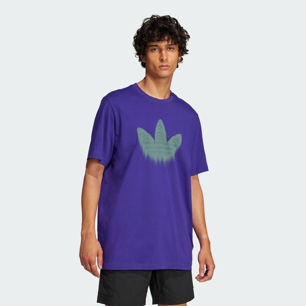 adidas Lifestyle Skeleton Trefoil Tee Men Purple JJ0666