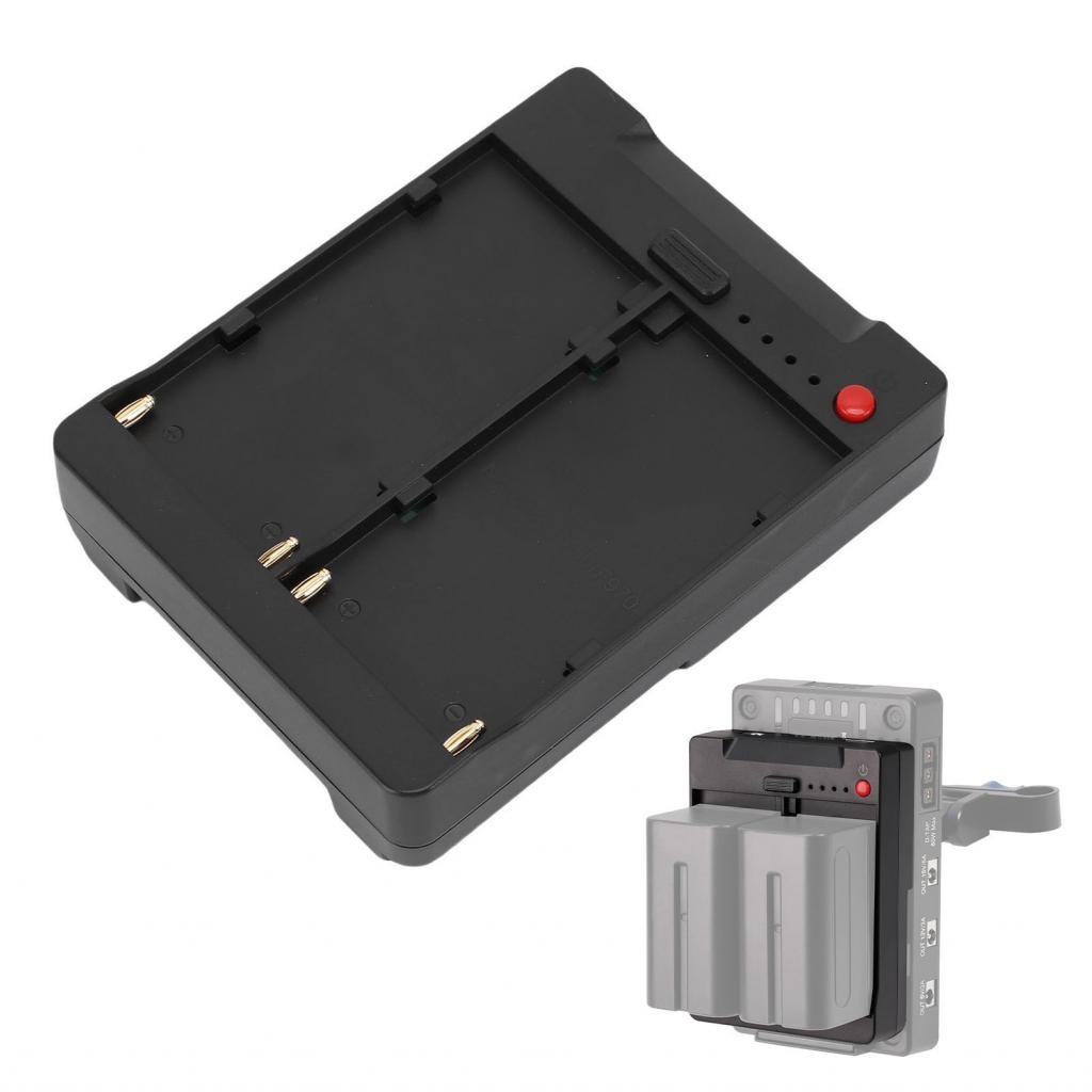 Waroom01-th-sip-tw Dual Battery Charger Fit สำหรับ NP F550 F750 F970 Li V Mount อะแดปเตอร์ไฟ LED กล้