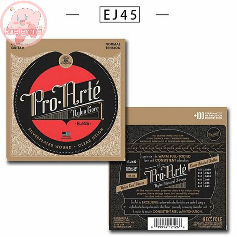 Uelenme Nylon Classical Guitar Strings EJ45/EJ46 Normal/Hard Tension อุปกรณ์เสริมกีตาร์ TH
