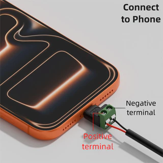 COPPERIX อะแดปเตอร์เทอร์มินัล USB C ถึง 2Pin, Type-C ถึง 2 ขา 5V Crimp Terminal Block, Professional ไม่สามารถถ่ายโอนข้อมูลชาร์จแปลงสีเขียวปลั๊กชาร์จแล็ปท็อปโทรศัพท์